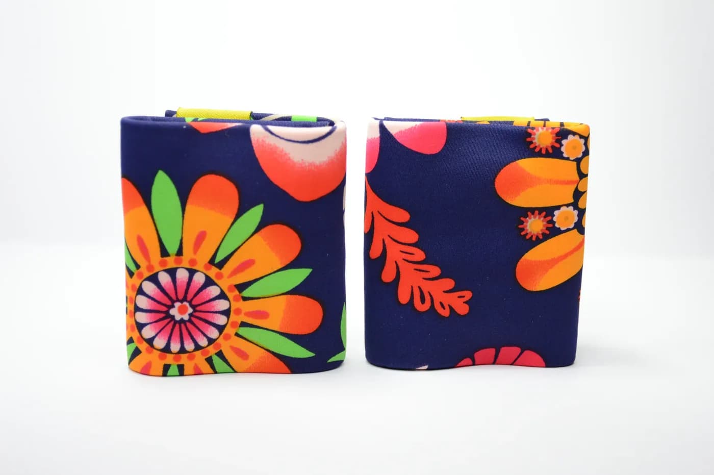 A pair of floral-print SneakyDeez wrist wraps